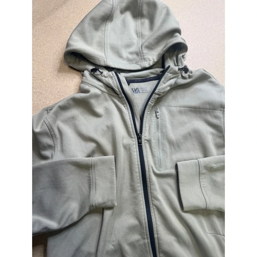 Mens‎ VRST  Gray Full Zip Hooded Jacket Athletic Performance Activewear $89